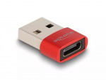 DeLOCK USB 2.0 Adapter USB Type-A male to USB Type-C™ female red DeLOCK USB 2.0 Adapter USB Type-A male to USB Type-C™ female red