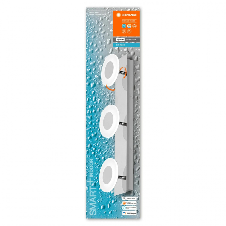 LEDVANCE SMART+ Wall Orbis Wave 21W TW Chrome IP44 WiFi - C