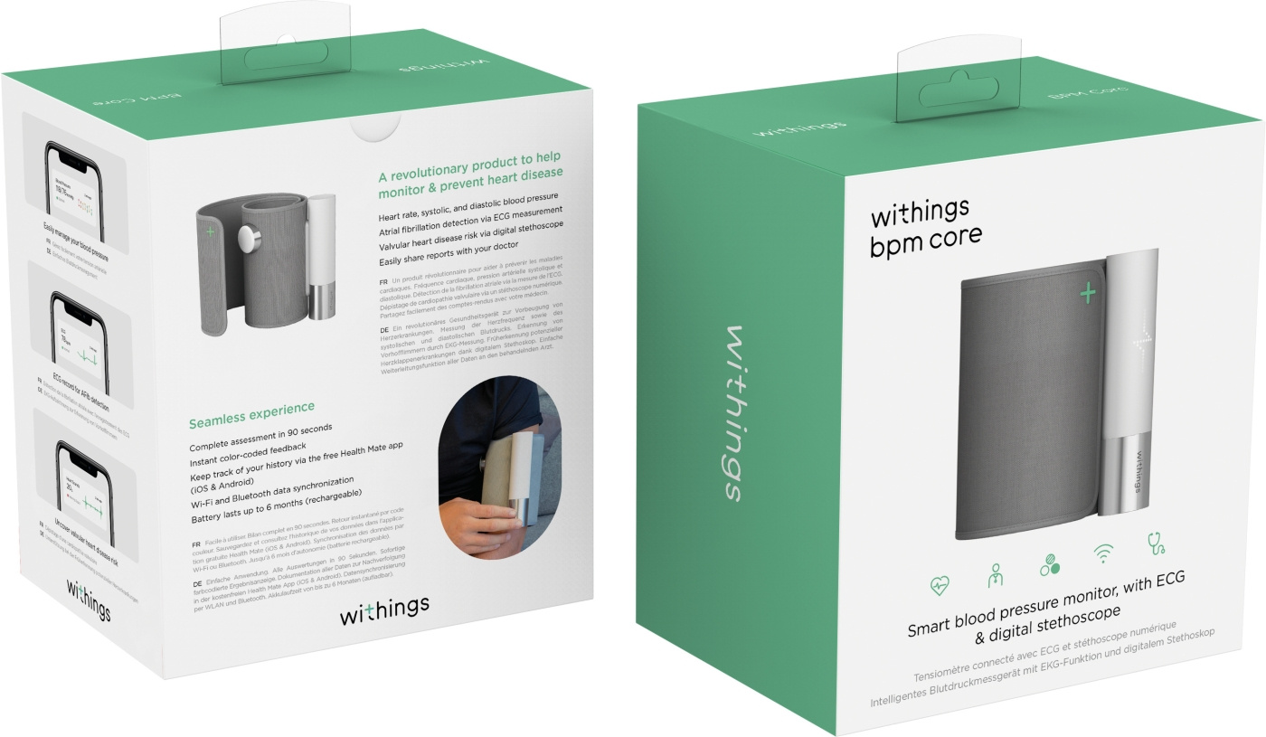 Buy Withings BPM Core blood pressure monitor with ECG and digital stethosco