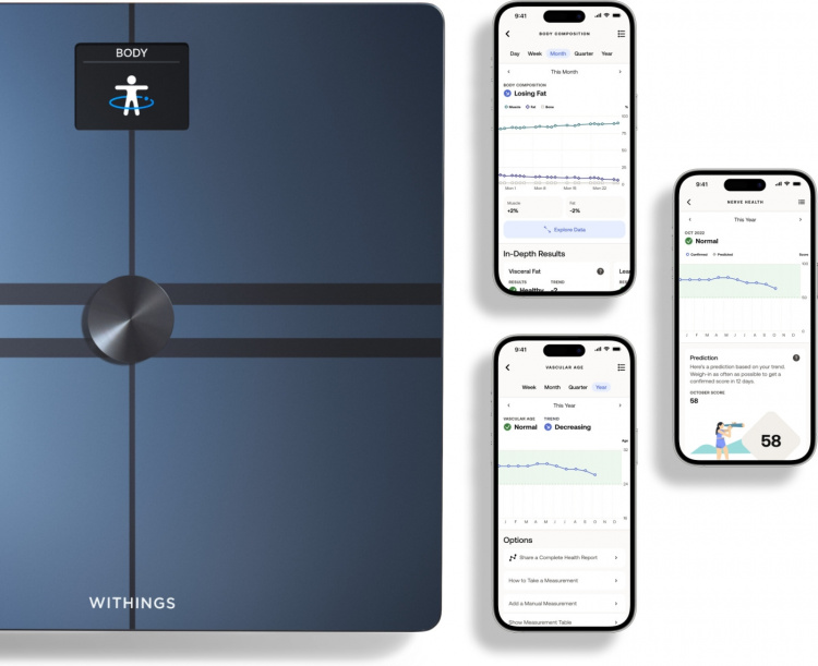 Withings Body Comp Black body composition scale with wifi connection Withings Body Comp Black body composition scale with wifi connection