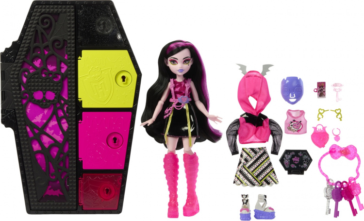 Monster High Skulltimate Secrets: Neon Frights Draculaura - fashion doll