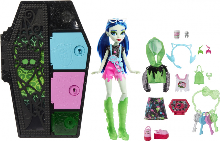 Monster High Skulltimate Secrets: Neon Frights Ghoulia - fashion doll