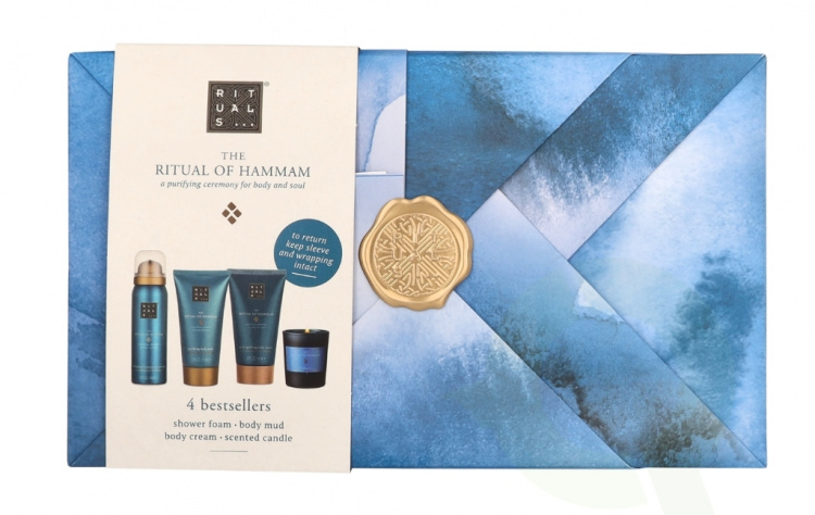 Rituals Hammam Set 215 ml Foaming Shower Gel 50ml/Body Mud 70ml/Body Cream 70ml/Scented Candle 25gr