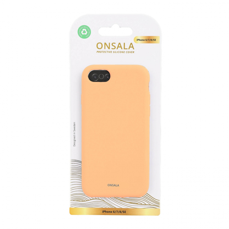 Onsala Phone Case with Silicone Feel Apricot - iPhone 6/7/8/SE