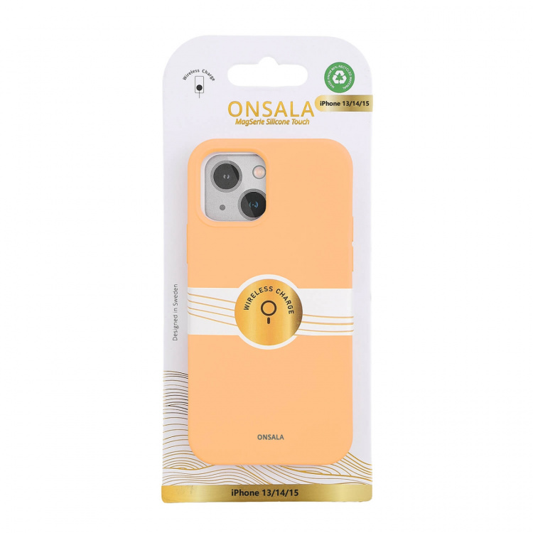 Onsala Phone Case with Silicone Feel Apricot - iPhone 13/14 Pro Onsala Phone Case with Silicone Feel Apricot - iPhone 13/14 Pro