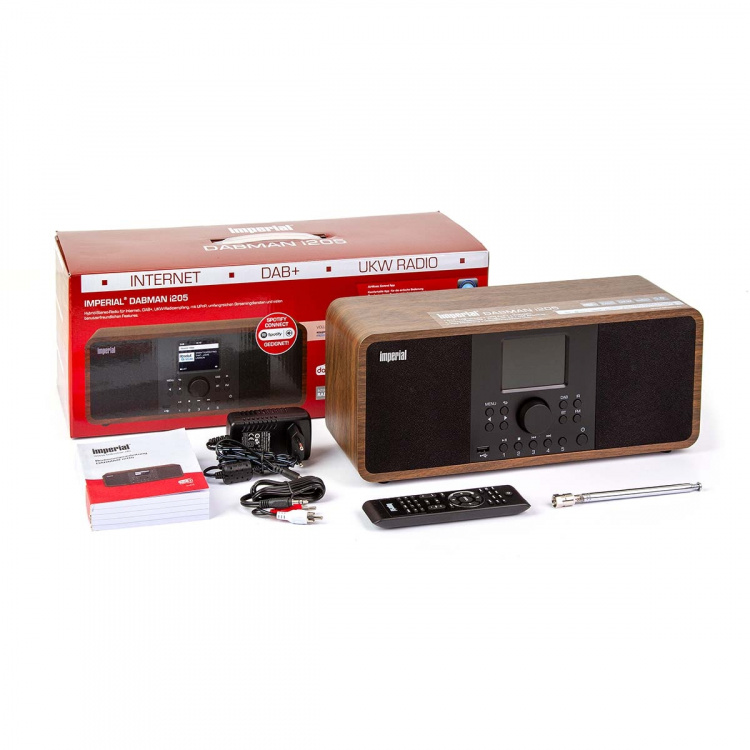 imperial DABMAN i205 Hybrid Stereo Radio DAB+ / FM / Internet / Bluetooth Wood Look