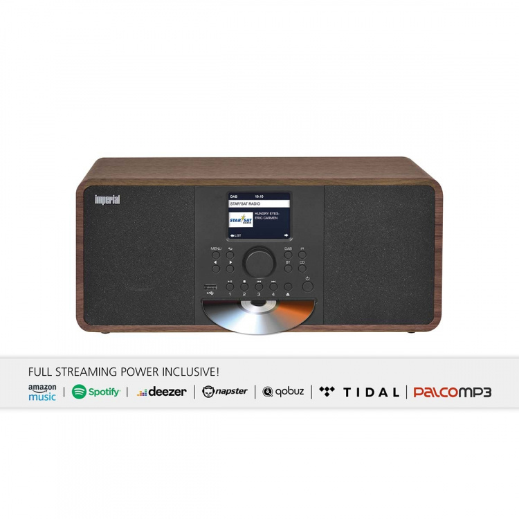 imperial DABMAN i205 CD Hybrid Stereo Radio DAB+ / FM / Internet / Bluetooth Wood Look
