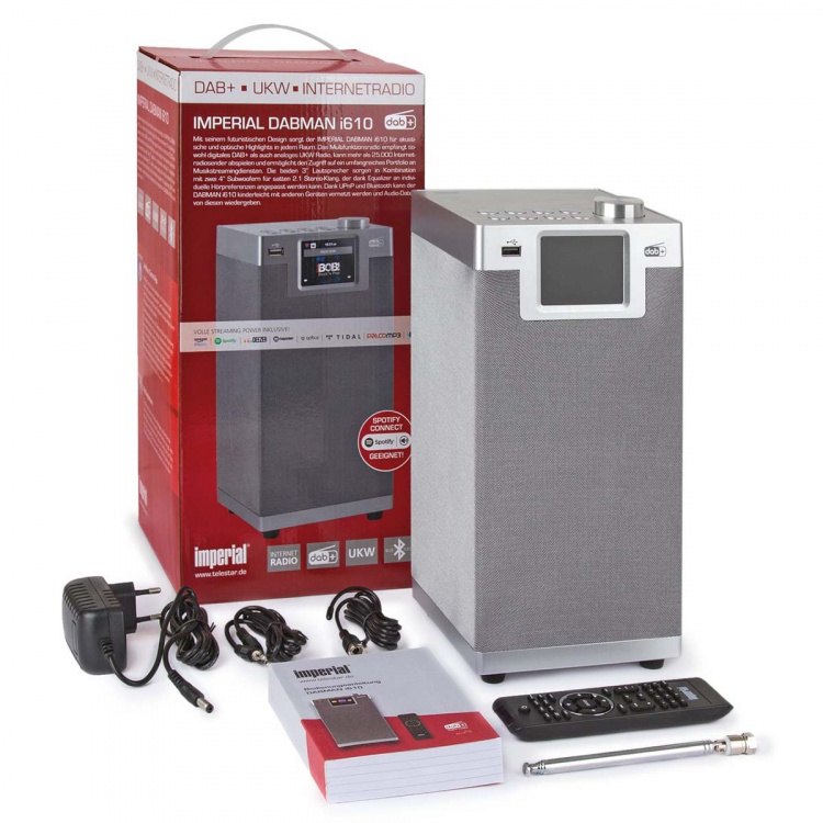 imperial DABMAN i610 Multifunctional Stereo Radio DAB+ / FM / Internet / Bluetooth Grey