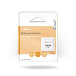 Nedis Network Wall Box | Flush Mount | 2 port(s) | CAT5e | Straight | Female | Gold Plated | ABS | White | Box