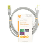 Nedis CAT7 Cable | S/FTP | RJ45 Male | RJ45 Male | 1.00 m | Round | LSZH | Grey | Label Nedis CAT7 Cable | S/FTP | RJ45 Male | RJ45 Male | 1.00 m | Round | LSZH | Grey | Label