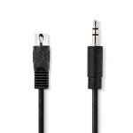 Nedis DIN Audio Cable | DIN 5-Pin Male | 3.5 mm Male | Nickel Plated | 1.00 m | Round | PVC | Black | Label Nedis DIN Audio Cable | DIN 5-Pin Male | 3.5 mm Male | Nickel Plated | 1.00 m | Round | PVC | Black | Label
