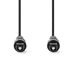 Nedis Optical Audio Cable | TosLink Male | TosLink Male | 1.00 m | Round | PVC | Black | Label Nedis Optical Audio Cable | TosLink Male | TosLink Male | 1.00 m | Round | PVC | Black | Label