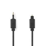 Nedis Optical Audio Cable | TosLink Male | Mini-Toslink | 1.00 m | Round | PVC | Black | Label Nedis Optical Audio Cable | TosLink Male | Mini-Toslink | 1.00 m | Round | PVC | Black | Label
