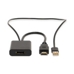 Nedis HDMI™ Adapter | HDMI™ Connector | DisplayPort Male / USB-A Male | Gold Plated | Straight | PVC | Black | 1 pcs | Box Nedis HDMI™ Adapter | HDMI™ Connector | DisplayPort Male / USB-A Male | Gold Plated | Straight | PVC | Black | 1 pcs | Box