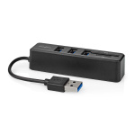 Nedis USB Hub | 1x USB-A | 3x USB A Female | 5 port(s) | USB 2.0 | USB Powered | SD & MicroSD Nedis USB Hub | 1x USB-A | 3x USB A Female | 5 port(s) | USB 2.0 | USB Powered | SD & MicroSD
