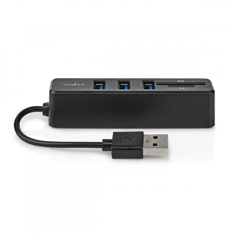 Nedis USB Hub | 1x USB-A | 3x USB A Female | 5 port(s) | USB 2.0 | USB Powered | SD & MicroSD Nedis USB Hub | 1x USB-A | 3x USB A Female | 5 port(s) | USB 2.0 | USB Powered | SD & MicroSD