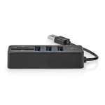 Nedis USB Hub | 1x USB-A | 3x USB A Female | 5 port(s) | USB 2.0 | USB Powered | SD & MicroSD Nedis USB Hub | 1x USB-A | 3x USB A Female | 5 port(s) | USB 2.0 | USB Powered | SD & MicroSD