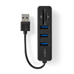 Nedis USB Hub | 1x USB-A | 3x USB A Female | 5 port(s) | USB 2.0 | USB Powered | SD & MicroSD Nedis USB Hub | 1x USB-A | 3x USB A Female | 5 port(s) | USB 2.0 | USB Powered | SD & MicroSD