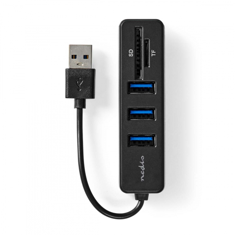 Nedis USB Hub | 1x USB-A | 3x USB A Female | 5 port(s) | USB 2.0 | USB Powered | SD & MicroSD Nedis USB Hub | 1x USB-A | 3x USB A Female | 5 port(s) | USB 2.0 | USB Powered | SD & MicroSD