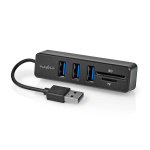 Nedis USB Hub | 1x USB-A | 3x USB A Female | 5 port(s) | USB 2.0 | USB Powered | SD & MicroSD Nedis USB Hub | 1x USB-A | 3x USB A Female | 5 port(s) | USB 2.0 | USB Powered | SD & MicroSD