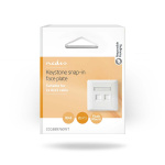 Nedis Network Keystone Face Plate | Face Plate RJ45 | 2 port(s) | ABS | White | Box