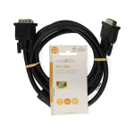 Nedis DVI Cable | DVI-D 24+1-Pin Male | DVI-D 24+1-Pin Male | 2560x1600 | Nickel Plated | 2.00 m | Straight | PVC | Black | Label