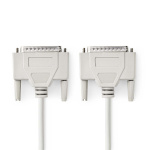 Nedis Serial Cable | D-SUB 25-Pin Male | D-SUB 25-Pin Male | Nickel Plated | 2.00 m | Round | PVC | Ivory | Label Nedis Serial Cable | D-SUB 25-Pin Male | D-SUB 25-Pin Male | Nickel Plated | 2.00 m | Round | PVC | Ivory | Label