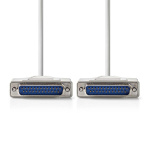 Nedis Serial Cable | D-SUB 25-Pin Male | D-SUB 25-Pin Male | Nickel Plated | 2.00 m | Round | PVC | Ivory | Label Nedis Serial Cable | D-SUB 25-Pin Male | D-SUB 25-Pin Male | Nickel Plated | 2.00 m | Round | PVC | Ivory | Label