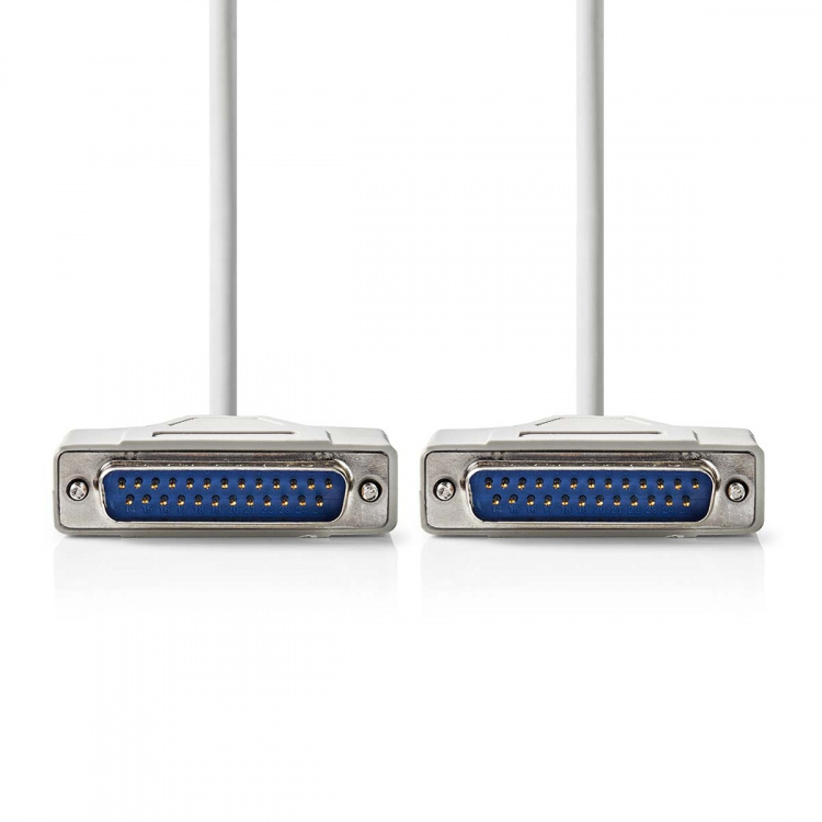 Nedis Serial Cable | D-SUB 25-Pin Male | D-SUB 25-Pin Male | Nickel Plated | 2.00 m | Round | PVC | Ivory | Label Nedis Serial Cable | D-SUB 25-Pin Male | D-SUB 25-Pin Male | Nickel Plated | 2.00 m | Round | PVC | Ivory | Label