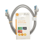 Nedis CAT6a Cable | S/FTP | RJ45 Male | RJ45 Male | 1.00 m | Round | LSZH | Grey | Label