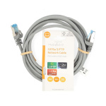 Nedis CAT6a Cable | S/FTP | RJ45 Male | RJ45 Male | 3.00 m | Round | LSZH | Grey | Label Nedis CAT6a Cable | S/FTP | RJ45 Male | RJ45 Male | 3.00 m | Round | LSZH | Grey | Label
