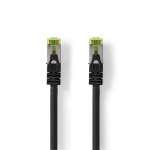 Nedis CAT7 Cable | S/FTP | RJ45 Male | RJ45 Male | 0.25 m | Round | LSZH | Black | Label