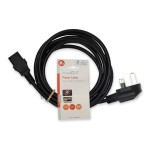 Nedis Power Cable | UK Male | IEC-320-C13 | Angled | Straight | Nickel Plated | 3.00 m | Round | PVC | Black | Label