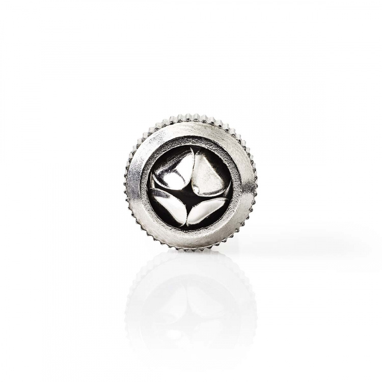 Nedis IEC (Coax) Connector | Straight | Male | Nickel Plated | 75 Ohm | Screw | Cable input diameter: 7.0 mm | Metal | Silver | 2 pcs | Box