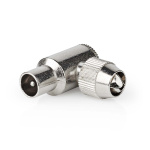 Nedis IEC (Coax) Connector | Angled 90° | Male | Nickel Plated | 75 Ohm | Screw | Cable input diameter: 7.0 mm | Metal | Silver | 2 pcs | Box Nedis IEC (Coax) Connector | Angled 90° | Male | Nickel Plated | 75 Ohm | Screw | Cable input diameter: 7.0 mm | Metal | Silver | 2 pcs | Box