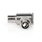 Nedis IEC (Coax) Connector | Angled 90° | Male | Nickel Plated | 75 Ohm | Screw | Cable input diameter: 7.0 mm | Metal | Silver | 2 pcs | Box Nedis IEC (Coax) Connector | Angled 90° | Male | Nickel Plated | 75 Ohm | Screw | Cable input diameter: 7.0 mm | Metal | Silver | 2 pcs | Box
