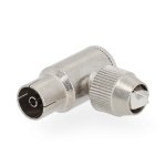 Nedis IEC (Coax) Connector | Angled 90° | Female | Nickel Plated | 75 Ohm | Screw | Cable input diameter: 7.0 mm | Metal | Silver | 2 pcs | Gift Box with Euro Lock Nedis IEC (Coax) Connector | Angled 90° | Female | Nickel Plated | 75 Ohm | Screw | Cable input diameter: 7.0 mm | Metal | Silver | 2 pcs | Gift Box with Euro Lock