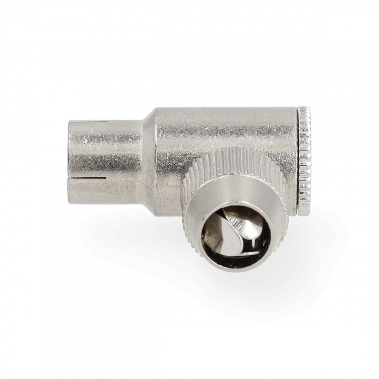 Nedis IEC (Coax) Connector | Angled 90° | Female | Nickel Plated | 75 Ohm | Screw | Cable input diameter: 7.0 mm | Metal | Silver | 2 pcs | Gift Box with Euro Lock Nedis IEC (Coax) Connector | Angled 90° | Female | Nickel Plated | 75 Ohm | Screw | Cable input diameter: 7.0 mm | Metal | Silver | 2 pcs | Gift Box with Euro Lock