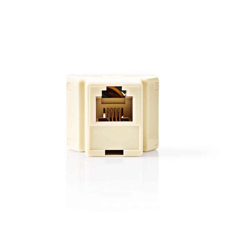 Nedis Telecom Adapter | RJ11 Female | 2x RJ11 (4/6) Female | ABS | Ivory | Box