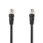 Nedis BNC Video Cable | BNC Male | BNC Male | Nickel Plated | 75 Ohm | 1.00 m | Round | PVC | Black | Label