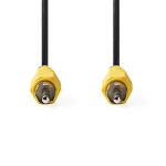 Nedis Composite Video Cable | RCA Male | RCA Male | Nickel Plated | 480p | 5.00 m | Round | PVC | Black | Label Nedis Composite Video Cable | RCA Male | RCA Male | Nickel Plated | 480p | 5.00 m | Round | PVC | Black | Label