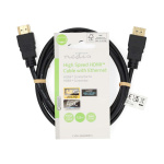Nedis High Speed HDMI™ Cable with Ethernet | HDMI™ Connector | HDMI™ Connector | 4K@60Hz | ARC | 18 Gbps | 1.50 m | Round | PVC | Black | Label