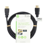 Nedis High Speed HDMI™ Cable with Ethernet | HDMI™ Connector | HDMI™ Connector | 4K@60Hz | ARC | 18 Gbps | 2.00 m | Round | PVC | Black | Label