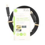 Nedis High Speed HDMI™ Cable with Ethernet | HDMI™ Connector | HDMI™ Connector | 4K@30Hz | 10.2 Gbps | 1.50 m | Flat | PVC | Black | Label Nedis High Speed HDMI™ Cable with Ethernet | HDMI™ Connector | HDMI™ Connector | 4K@30Hz | 10.2 Gbps | 1.50 m | Flat | PVC | Black | Label