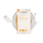 Nedis Telecom Extension Cable | RJ11 Male | RJ11 Female | 10.0 m | Cable design: Flat | Plating: Gold Plated | Cable type: RJ11 | White | Label Nedis Telecom Extension Cable | RJ11 Male | RJ11 Female | 10.0 m | Cable design: Flat | Plating: Gold Plated | Cable type: RJ11 | White | Label