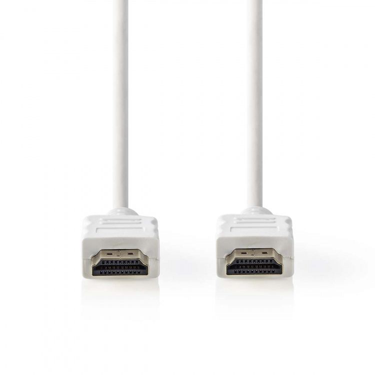 Nedis High Speed HDMI™ Cable with Ethernet | HDMI™ Connector | HDMI™ Connector | 4K@60Hz | ARC | 18 Gbps | 2.00 m | Round | PVC | White | Label Nedis High Speed HDMI™ Cable with Ethernet | HDMI™ Connector | HDMI™ Connector | 4K@60Hz | ARC | 18 Gbps | 2.00 m | Round | PVC | White | Label