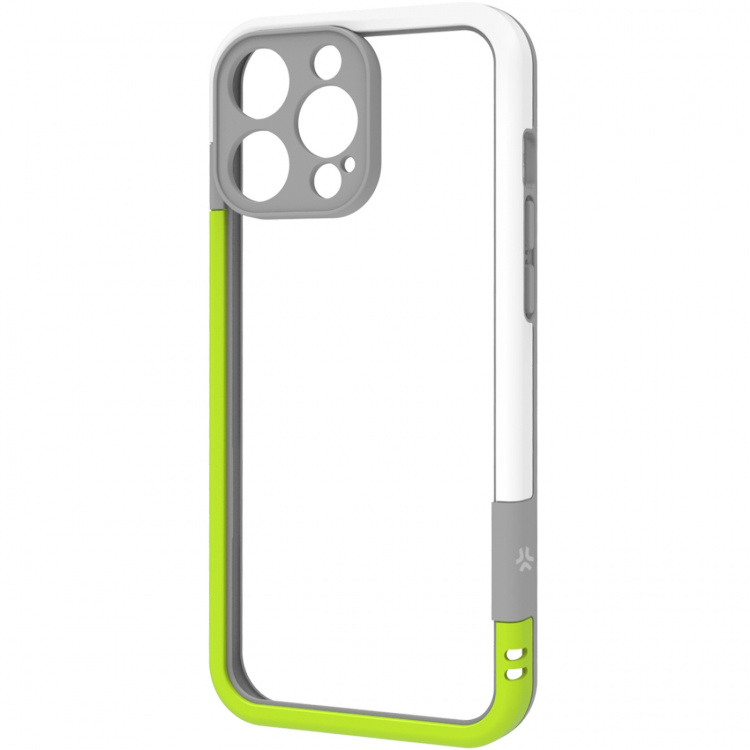 Celly Bumper iPhone 16 Pro Max Vit/Limegrön Celly Bumper iPhone 16 Pro Max Vit/Limegrön