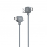 Dudao L20S 4-i-1 USB-C/USB-A/Lightning Fast Charging-kabel 1m