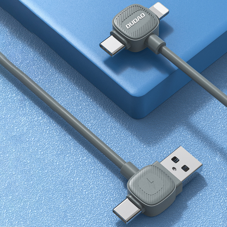 Dudao L20S 4-i-1 USB-C/USB-A/Lightning Fast Charging-kabel 1m