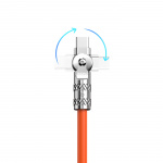 Dudao L24CC USB-C to USB-C Angled cable 120W 1m rotation 180° orange